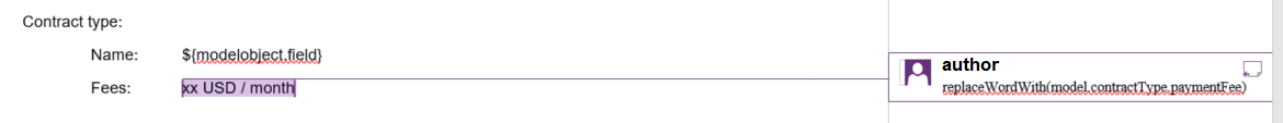 word comment